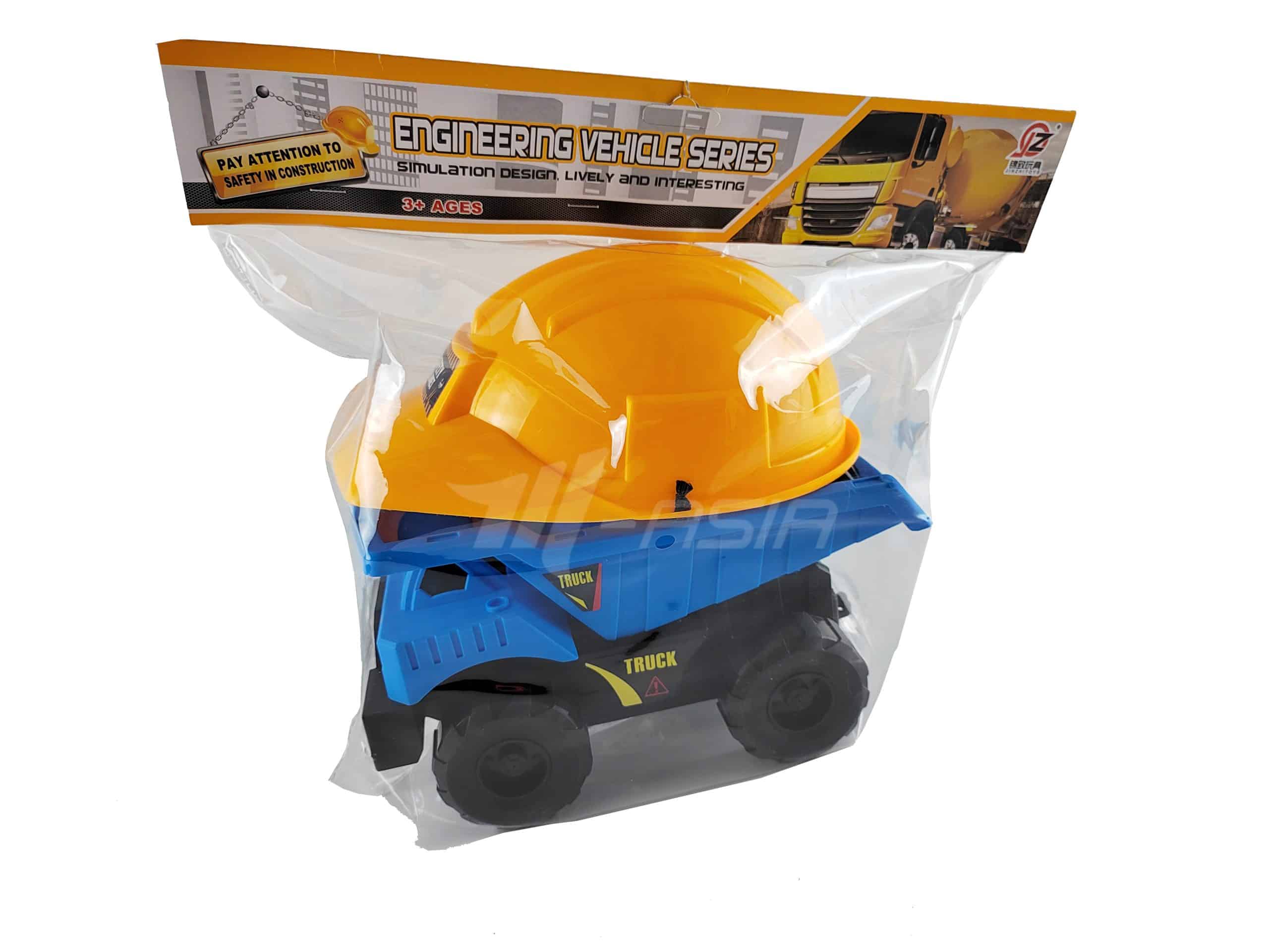Construction Dumptruck Helmet & Shovel Playing set